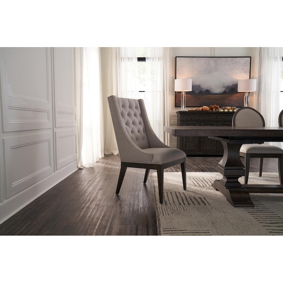 asheville dining dark brown  pc dining room   