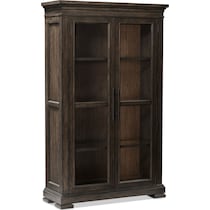 asheville dining dark brown curio   