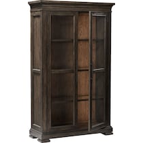 asheville dining dark brown curio   