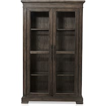 asheville dining dark brown curio   