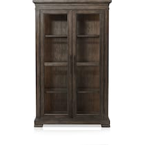 asheville dining dark brown curio   
