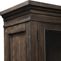 asheville dining dark brown curio   