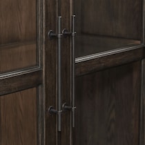 asheville dining dark brown curio   