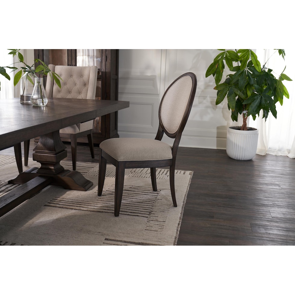 asheville dining dark brown dining chair   