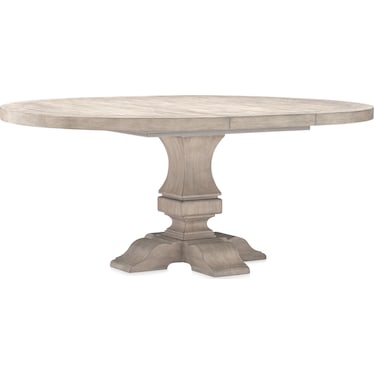 Asheville Round Extendable Dining Table with 4 Splat-Back Side Chairs - Sandstone