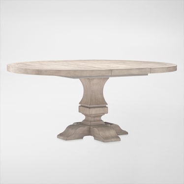 Asheville Round Extendable Dining Table with 4 Oval-Back Side Chairs