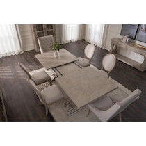 asheville dining light brown  pc dining room   