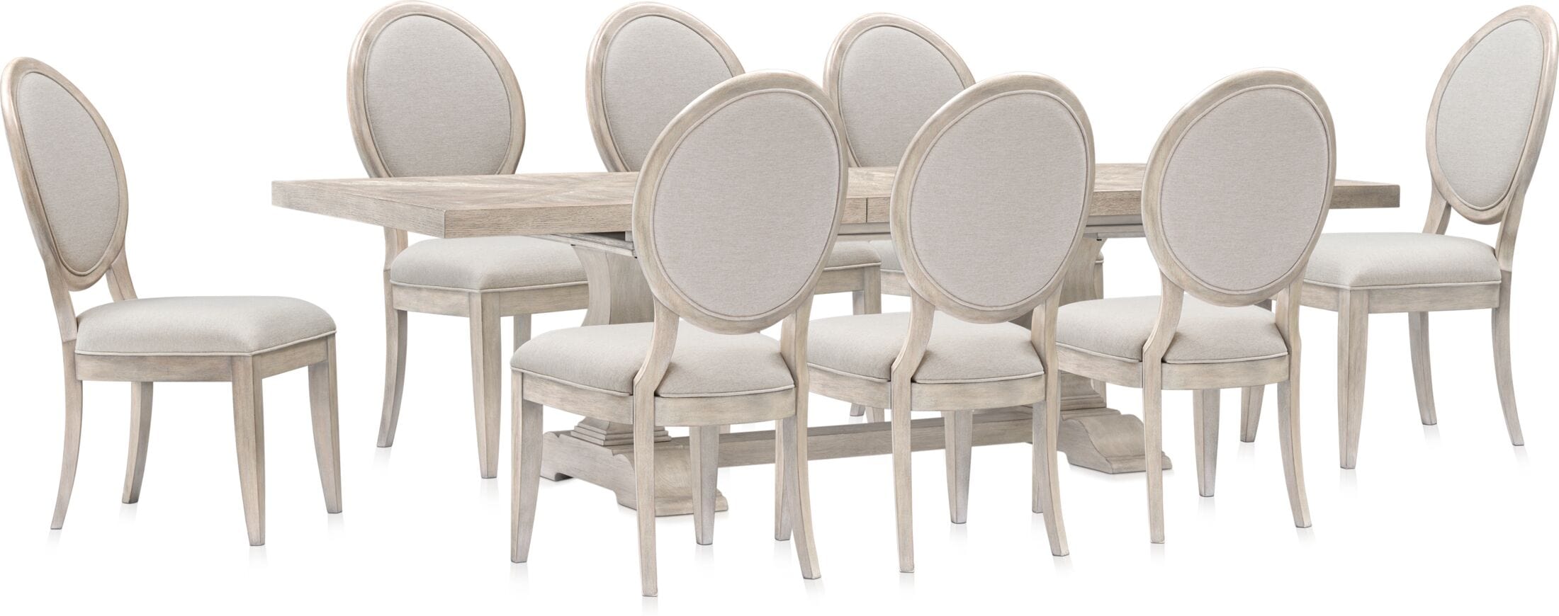 Extending dining table and best sale 8 chairs