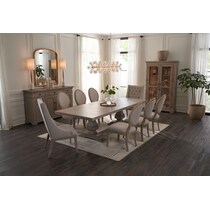 asheville dining light brown  pc dining room   