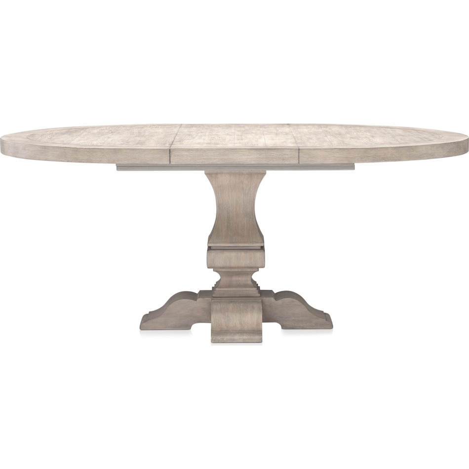 asheville dining light brown round dining table   