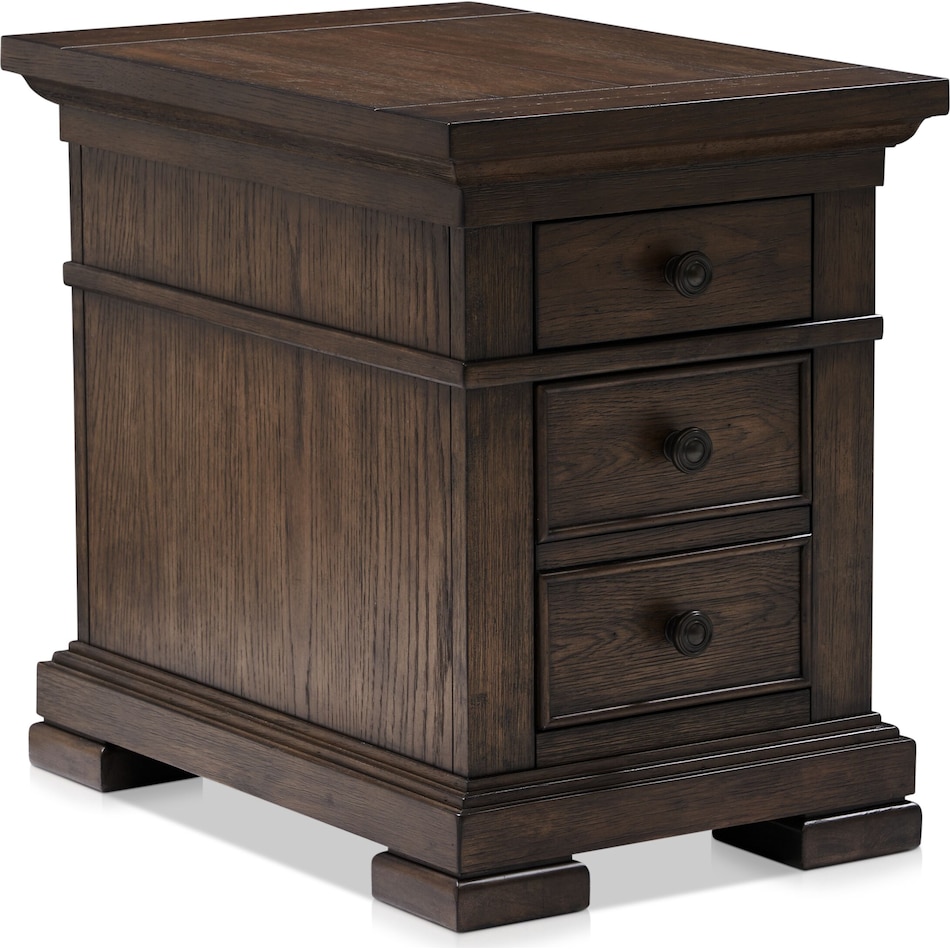 asheville tables dark brown chairside table   