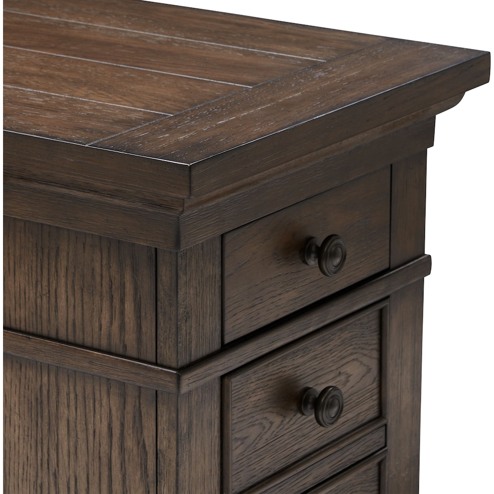 asheville tables dark brown chairside table   