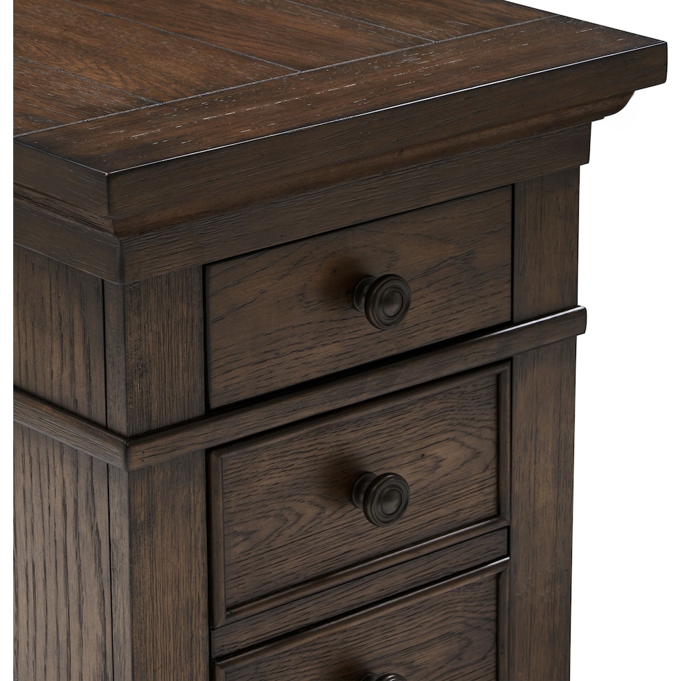 asheville tables dark brown chairside table   