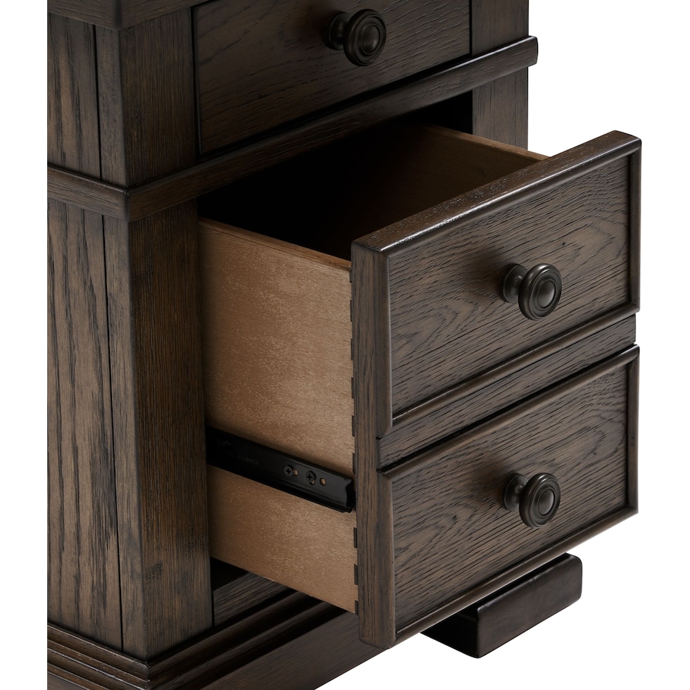 asheville tables dark brown chairside table   