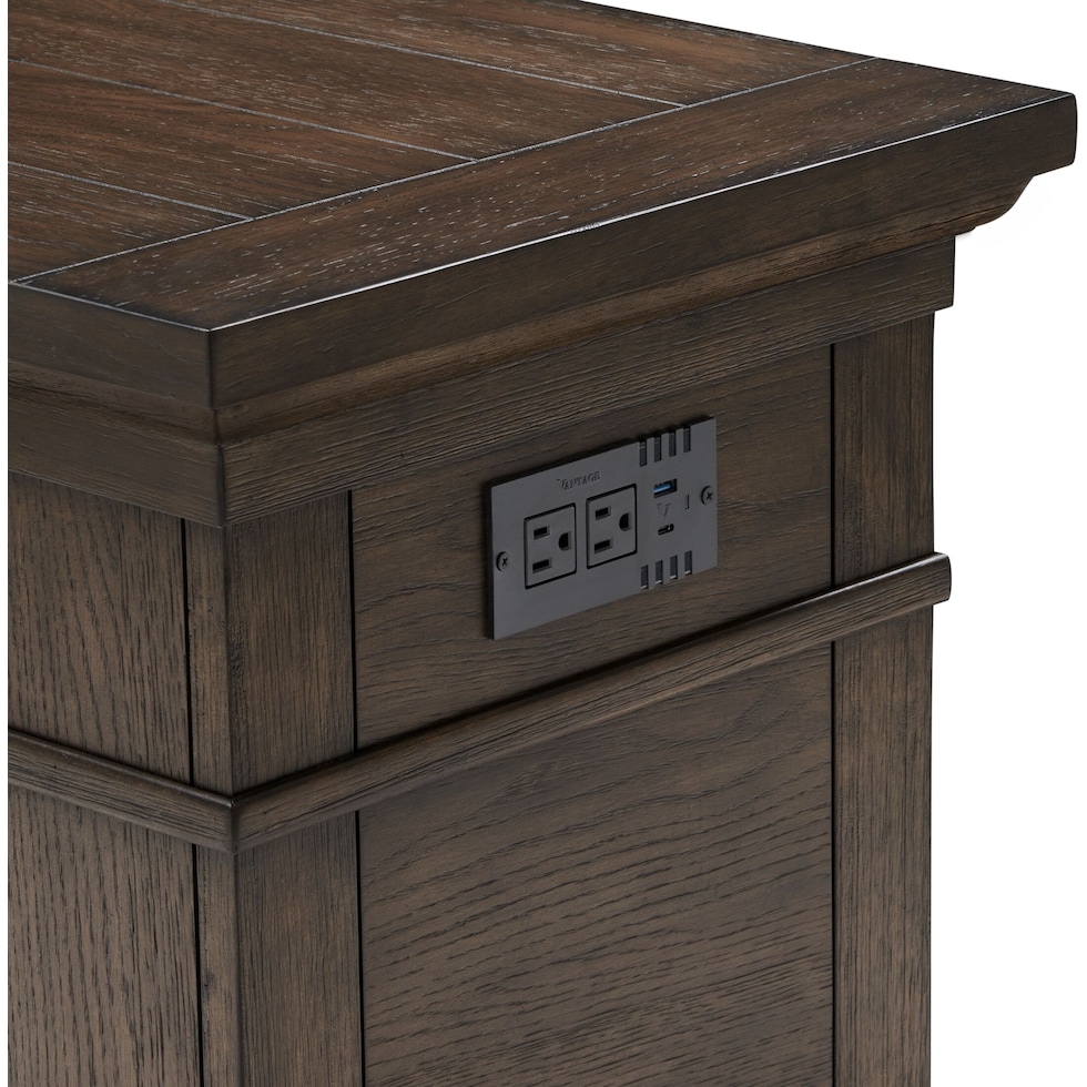 asheville tables dark brown chairside table   
