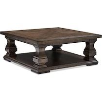 asheville tables dark brown coffee table   