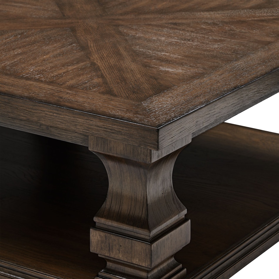 asheville tables dark brown coffee table   