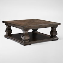 asheville tables dark brown coffee table   