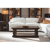 asheville tables dark brown coffee table   