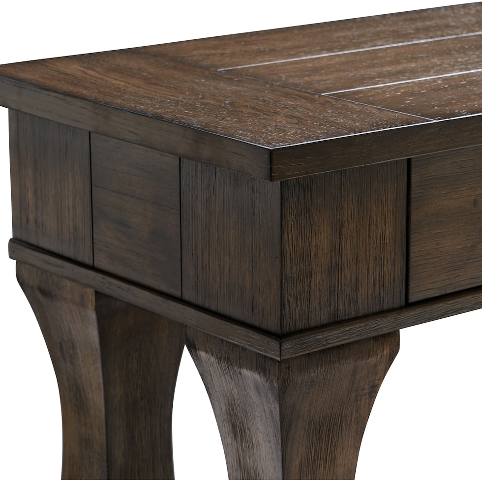 asheville tables dark brown sofa table   