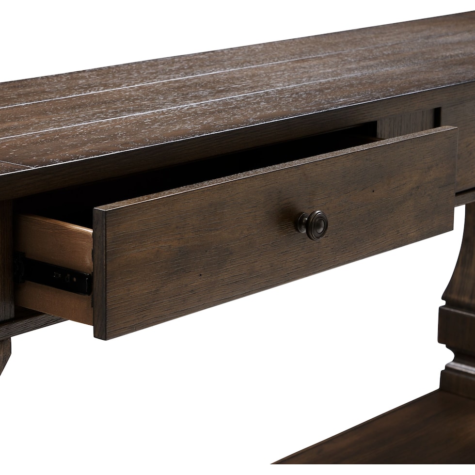 asheville tables dark brown sofa table   