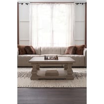 asheville tables light brown coffee table   
