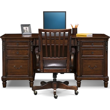 Ashland Executive Desk and Chair Set