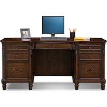 ashland dark brown executive desk   