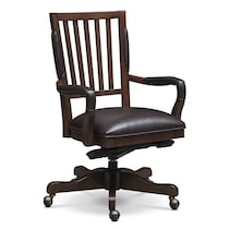 ashland dark brown office chair   