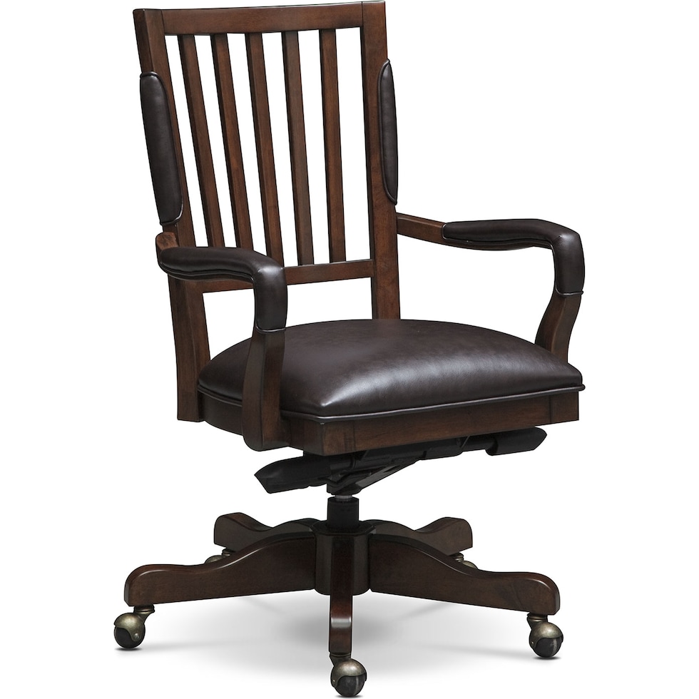 ashland dark brown office chair   