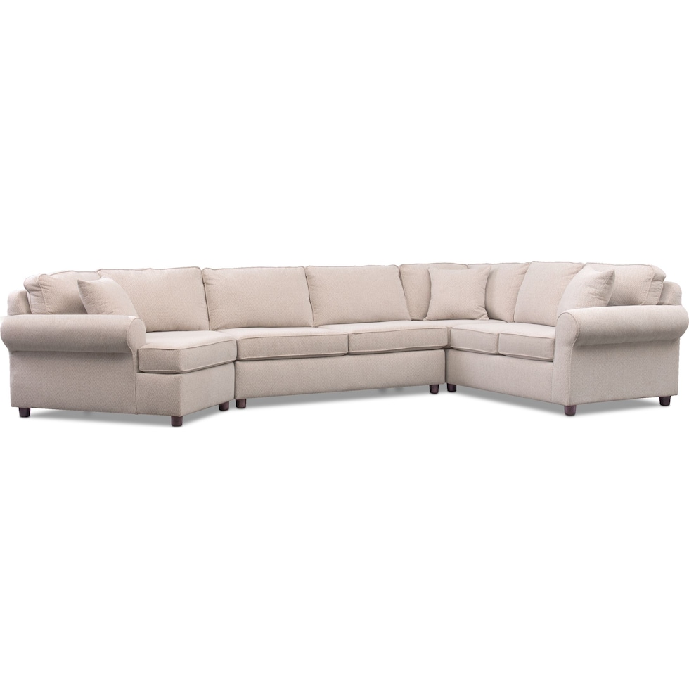 ashton white  pc sectional   