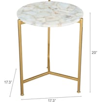 ashton white gold side table   