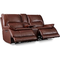 aston dark brown  pc power reclining living room   