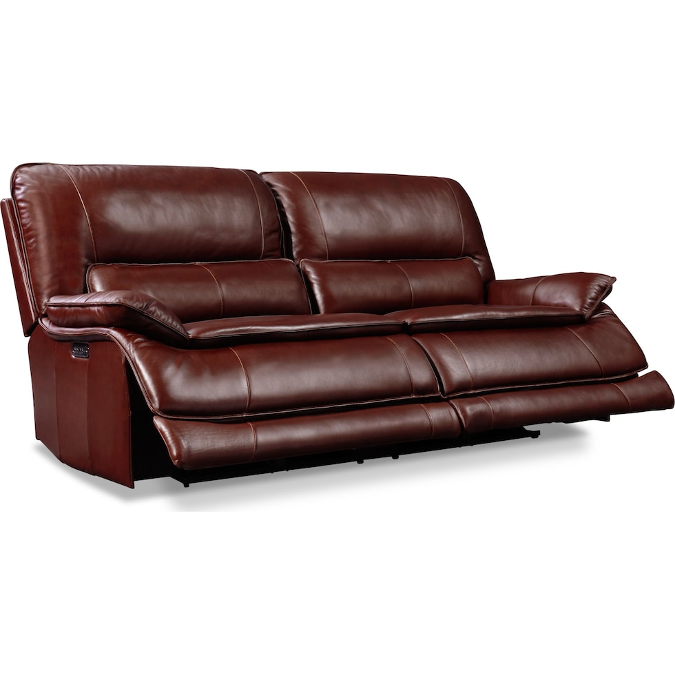 aston dark brown  pc power reclining living room   