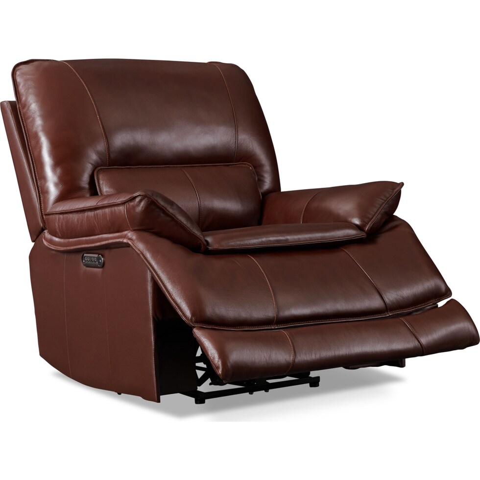 aston dark brown  pc power reclining living room   
