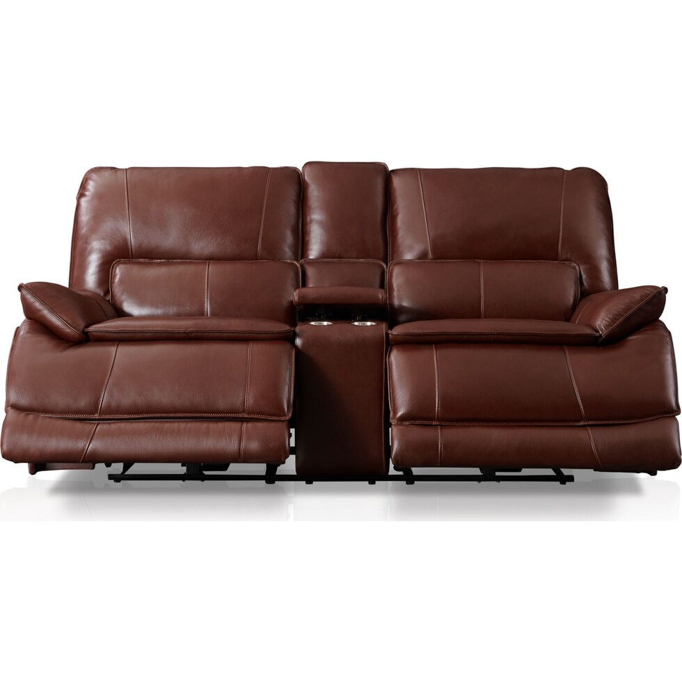 aston dark brown  pc power reclining living room   