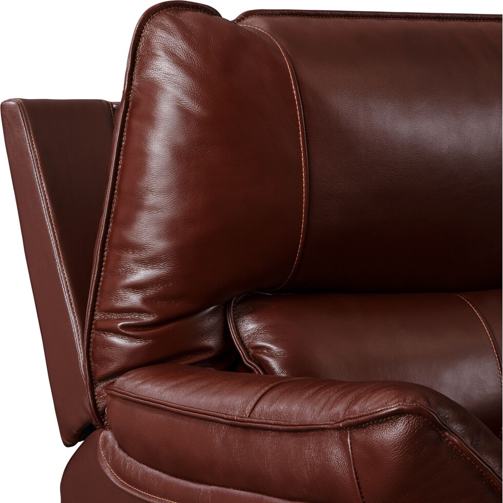 aston dark brown  pc power reclining living room   