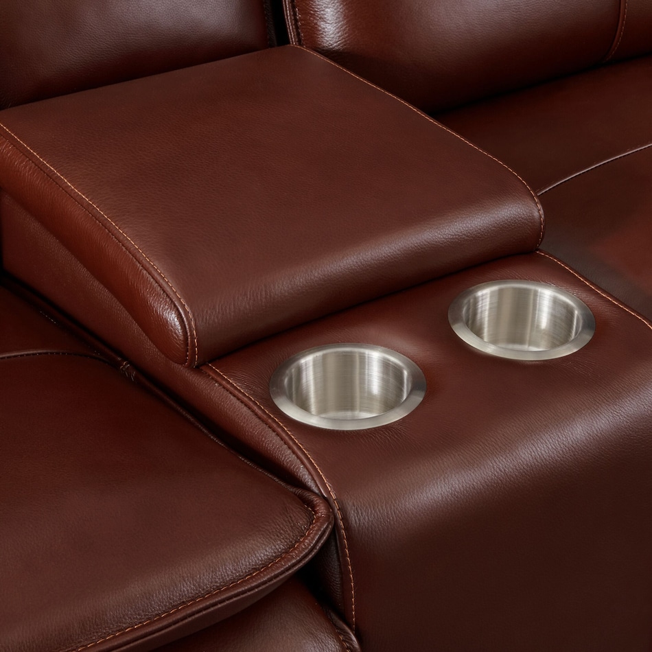 aston dark brown  pc power reclining living room   