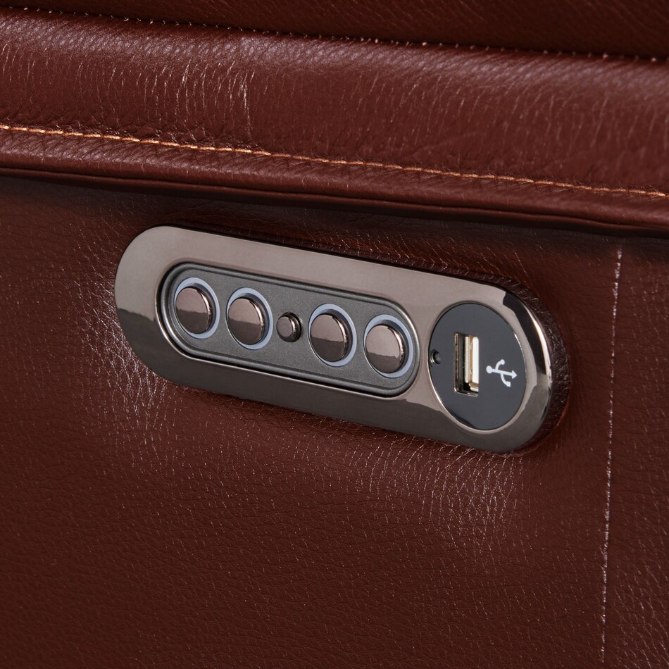aston dark brown  pc power reclining living room   