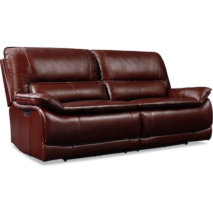 Aston Dual-Power Reclining Sofa - Brown