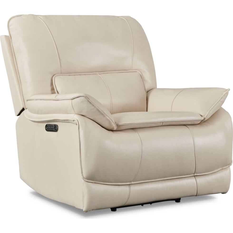 aston white recliner   