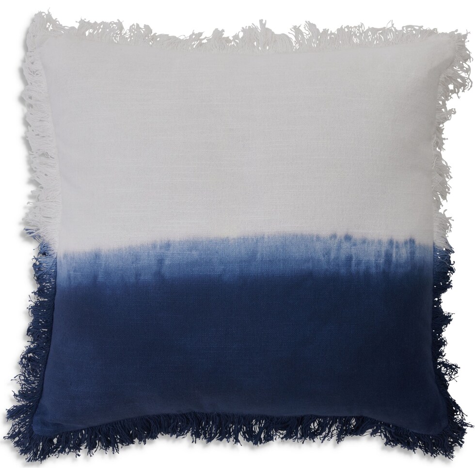 astor white and blue pillow   
