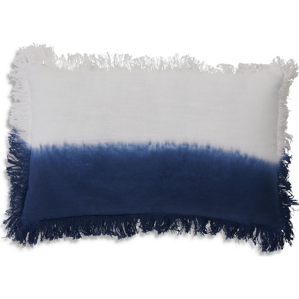 astor white and blue pillow   