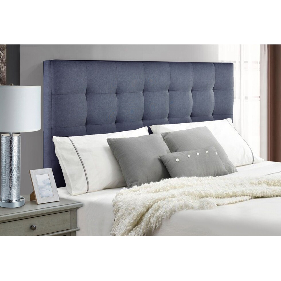 astrid blue full queen headboard   