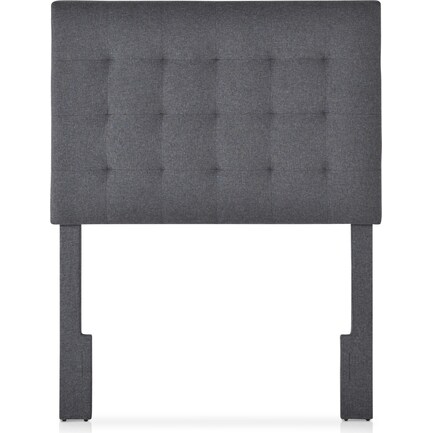 Astrid Twin Upholstered Headboard - Charcoal Gray