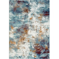 atarah blue orange area rug  x    