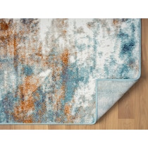 atarah blue orange area rug  x    