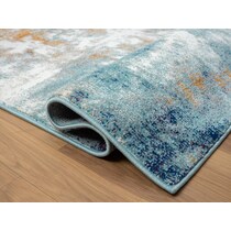 atarah blue orange area rug  x    