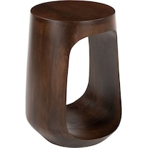 athalia dark brown accent table   