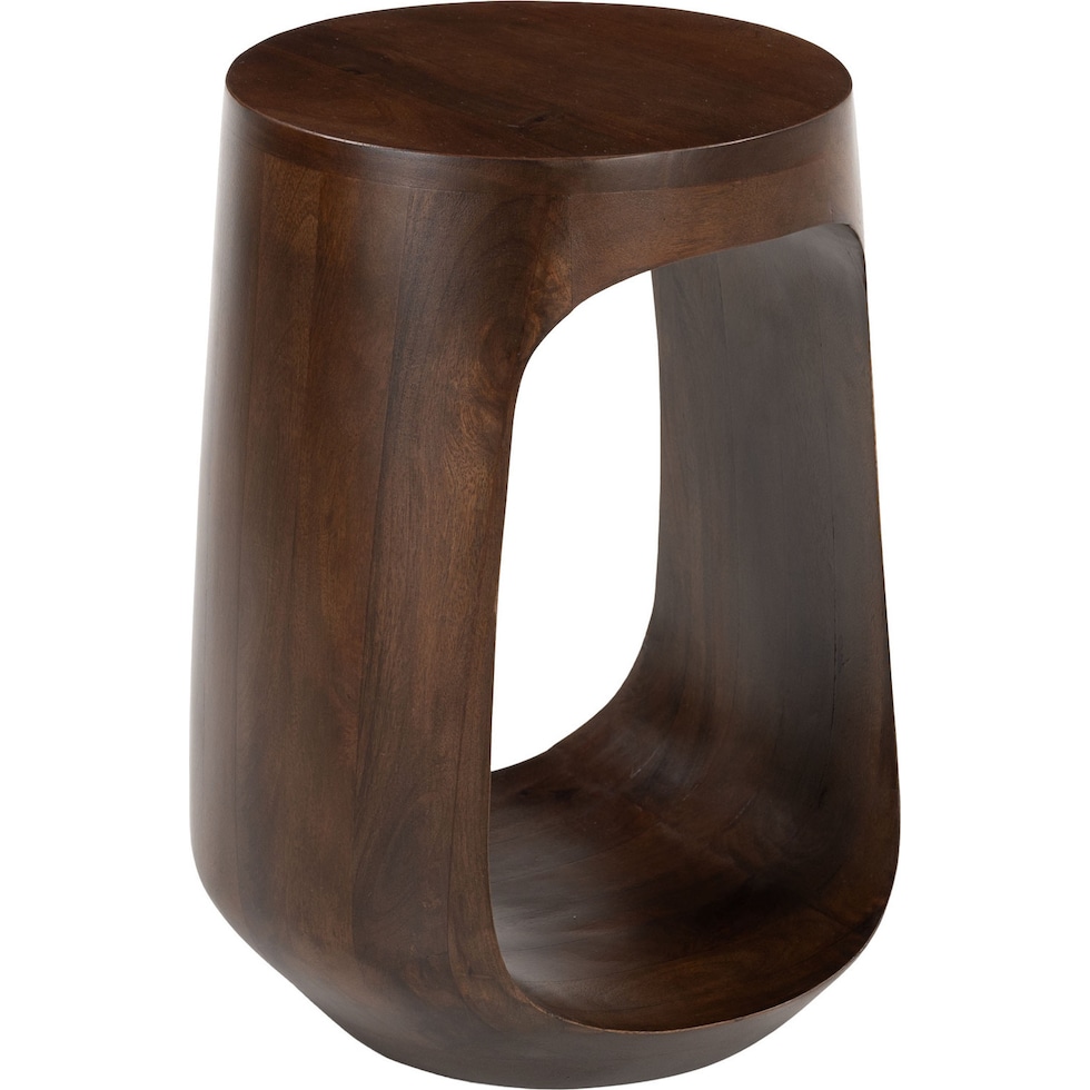 athalia dark brown accent table   